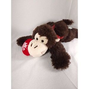 Homerbest Valentine Plush lying down Monkey with Wild Thing Heart pillow